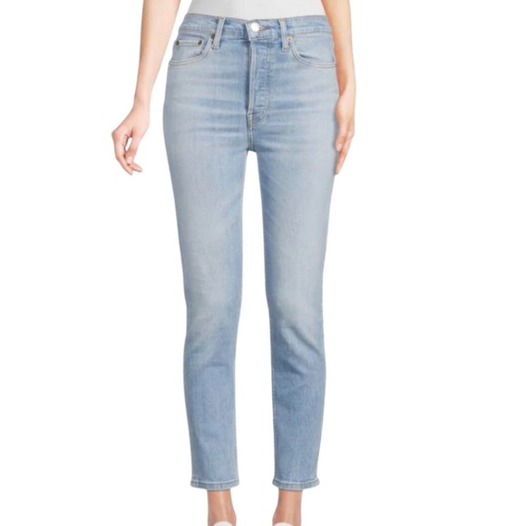 NWT Re/Done 90's High Rise Ankle Crop Jeans - Picture 1 of 6